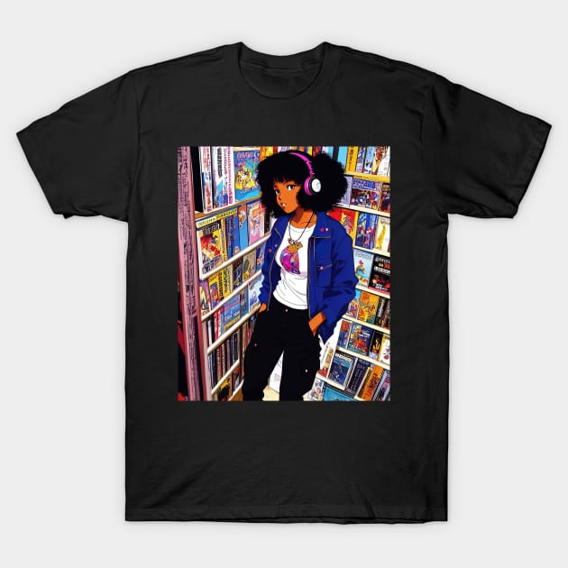 Lost in Lofi Radio Hip hop Music - anime lofi music aesthetic Anime T-Shirt by geekmethat